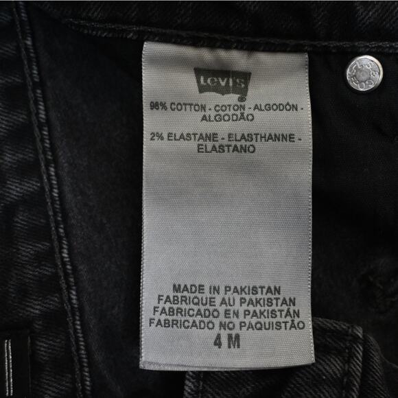 Levi's Womens 4 Medium Mid Rise Skinny Jean in Faded Black - Picture 10 of 11